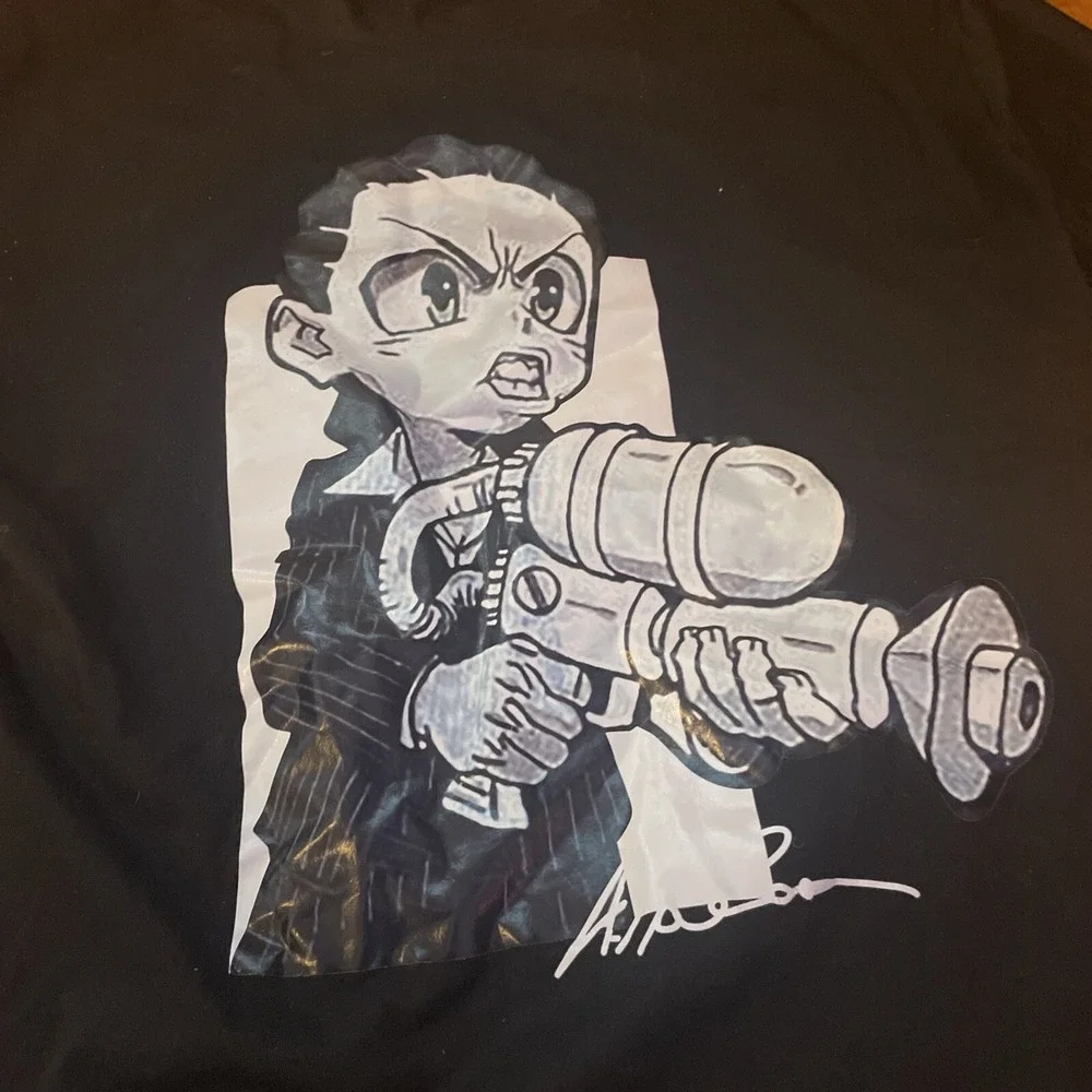 deKryptic The Boondocks Say Hello To My Little‎ Friend Black Shirt Size XL